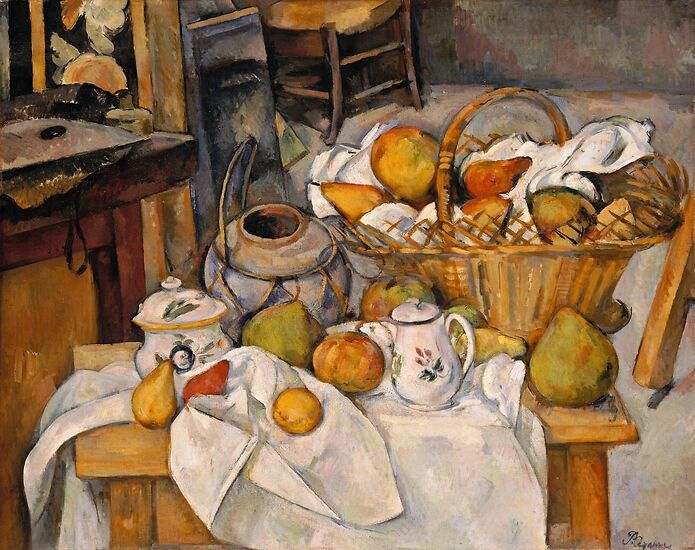 ジョルジュブラック【Pichet et Pommes sur la Table】 Kitchen table (Still-life with basket) (art prints) · Boutiques de