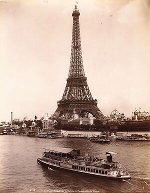 1753, vue principale de la passerelle de Passy