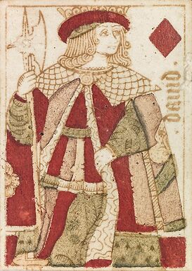 Playing cards: king of diamonds