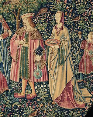 La tenture de la Vie Seigneuriale : La Promenade I/II