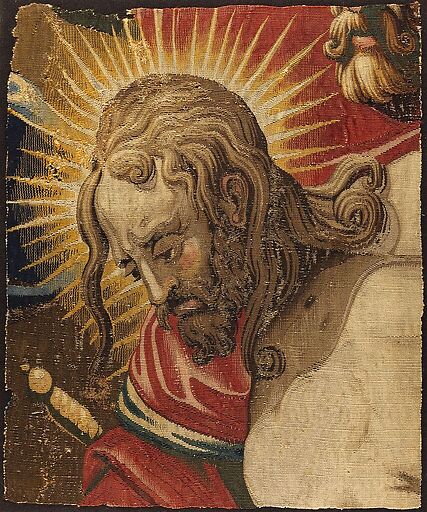 Tapisserie : tête de Christ de la tenture de Saint-Merry