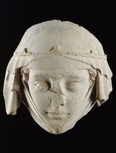 Mask of the lying of Jeanne de Toulouse, from the abbey church of Gercy in Varennes-Jarcy
