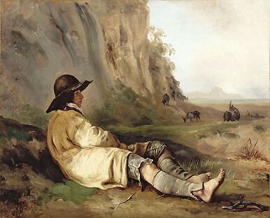 Shepherd in the countryside