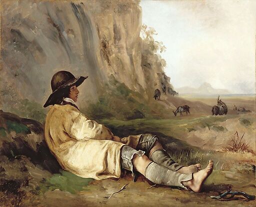 Shepherd in the countryside