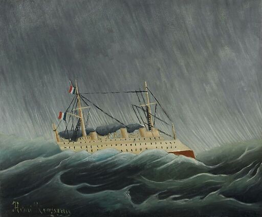 Navire dans la tempête