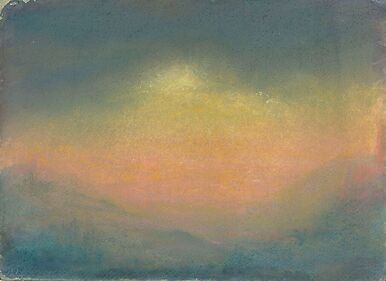 Paysage au soleil couchant