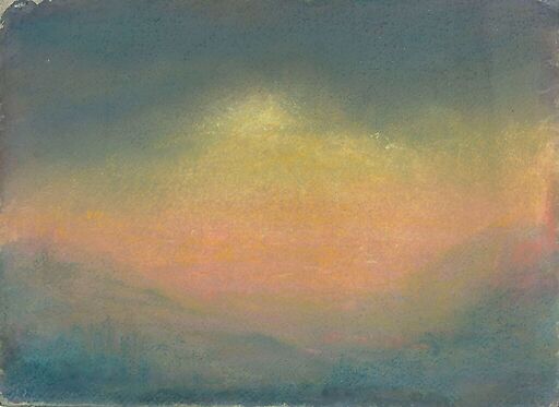 Paysage au soleil couchant