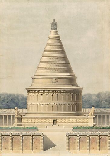 Projet de Monument funéraire commémoratif de la Défense de Paris : partie centrale du monument