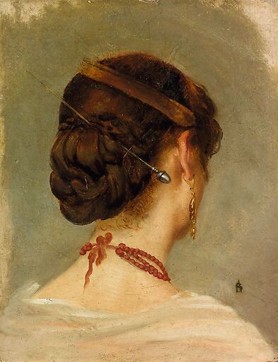 Woman's head seen from behind