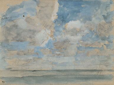 Cloudy sky over calm sea