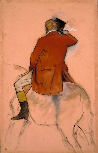 Cavalier en habit rouge