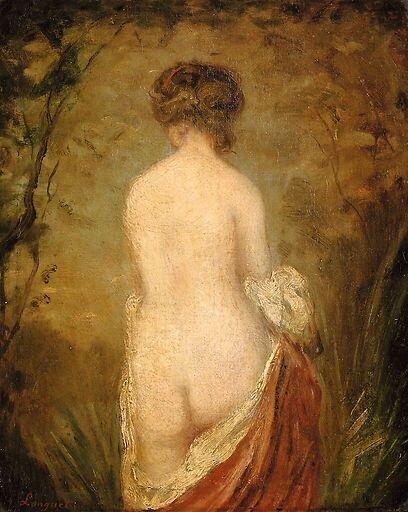 Baigneuse debout, vue de dos