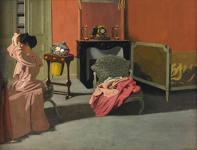 Woman doing her hair