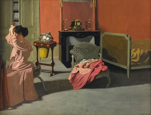 Woman doing her hair