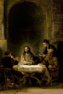 Christ revealing himself to the Emmaus pilgrims