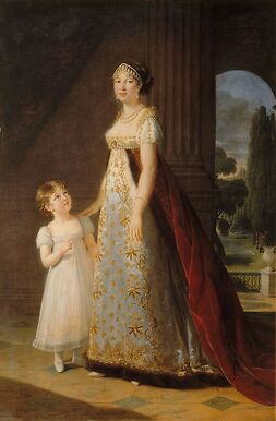 Caroline Bonaparte (1782-1839) et de sa fille ainée Laetitia Joséphine