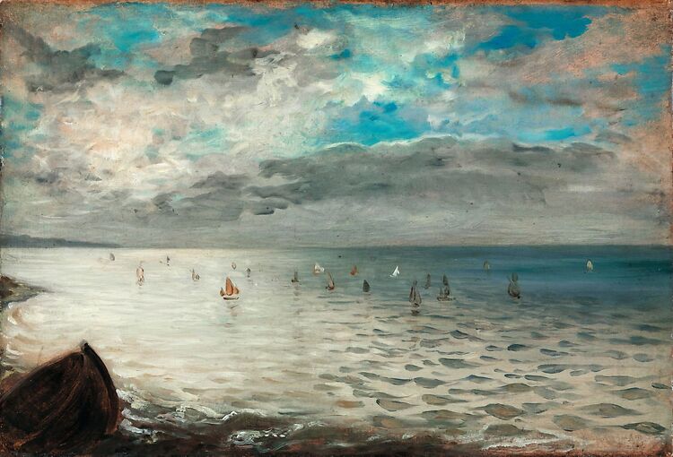 The Sea seen from the heights of Dieppe (stretched canvas