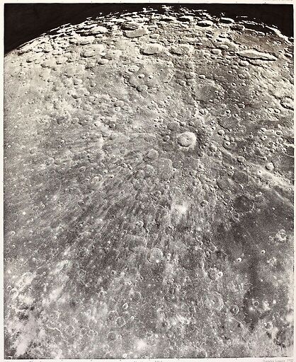 Atlas photographique de la lune, rayonnement de Tycho, phase croissante