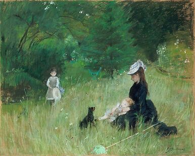 Sur l'herbe [Sur la pelouse ou Dans un parc] (détail)