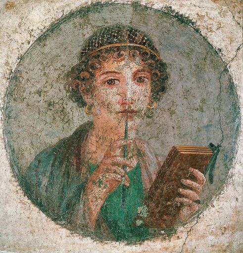 Portrait de jeune femme, dite Sappho, 55-79 après J.-C.