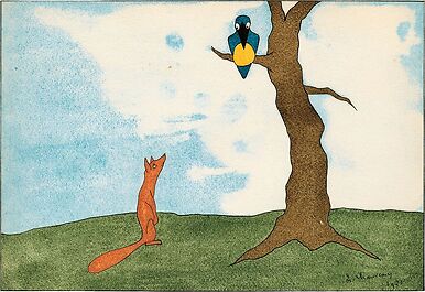 Fables de La Fontaine, « Le corbeau et le renard », N°12, 1921