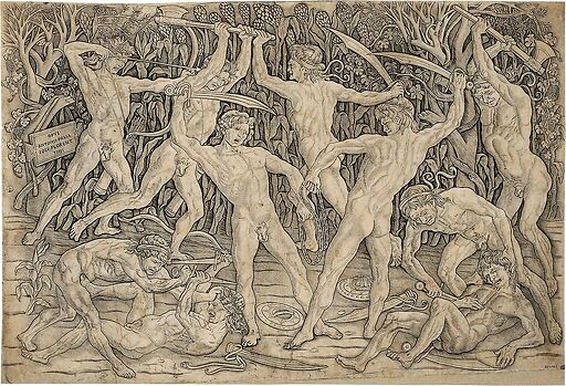 Bataille de dix hommes nus