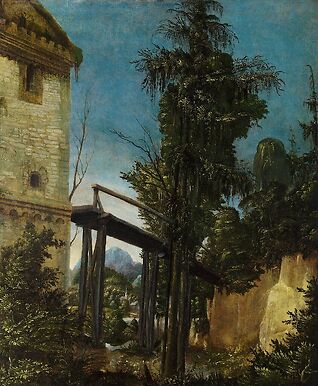 Paysage au pont (détail)