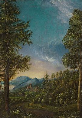 Paysage au château
