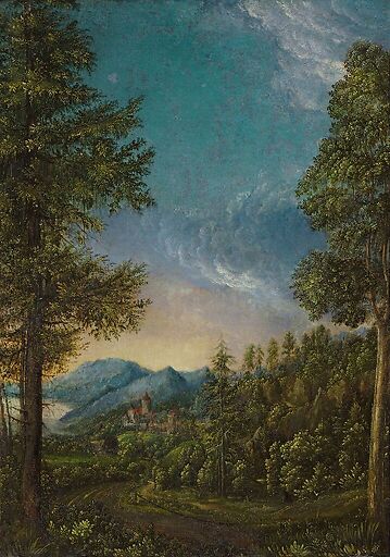 Paysage au château