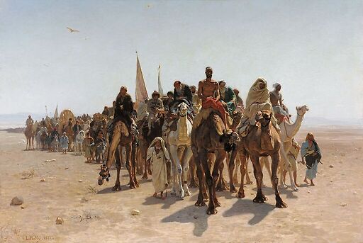 Pèlerins allant à La Mecque