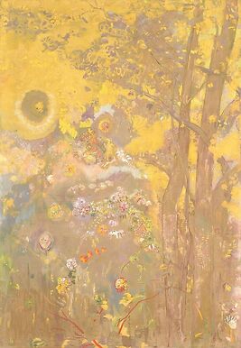 Arbre sur fond jaune