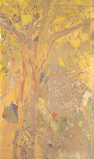 Arbre sur fond jaune