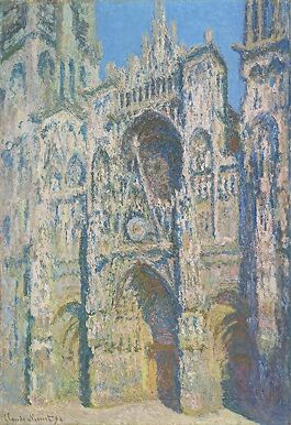 La Cathédrale de Rouen. Le portail et la tour Saint-Romain, plein soleil