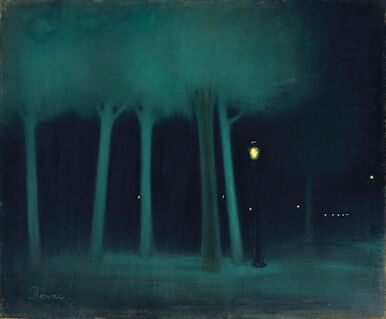 Un parc la nuit (détail)