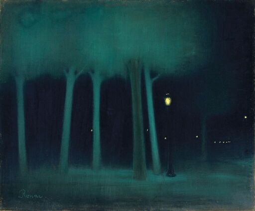 Un parc la nuit (détail)