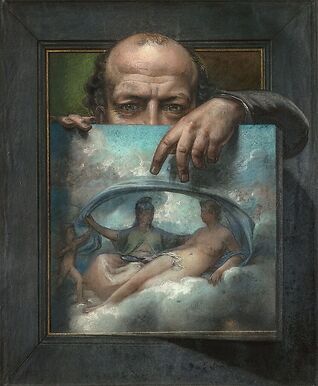 Autoportrait en trompe-l’oeil (détail)