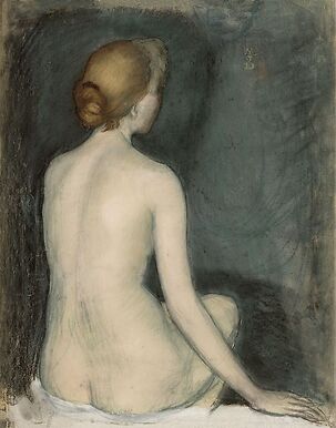 Nu, femme assise, de dos (détail)