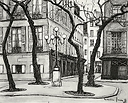 Engraving Fürstenberg Square in Paris - Maxime Juan