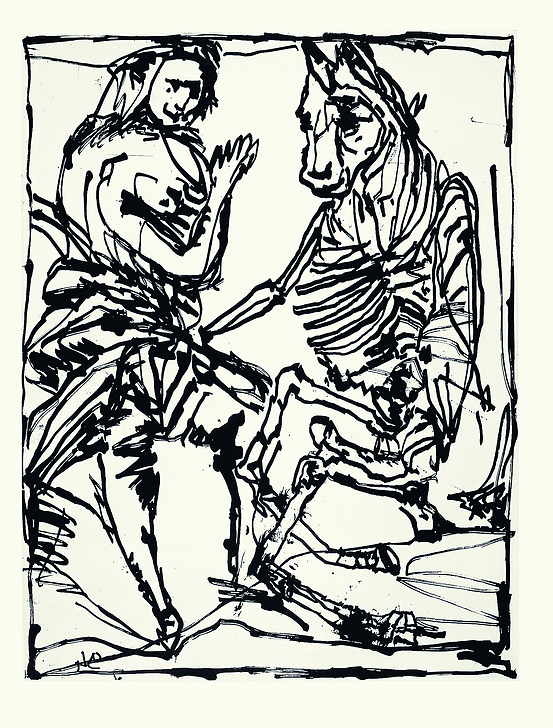 The girl and death I - Jean-Pierre Pincemin