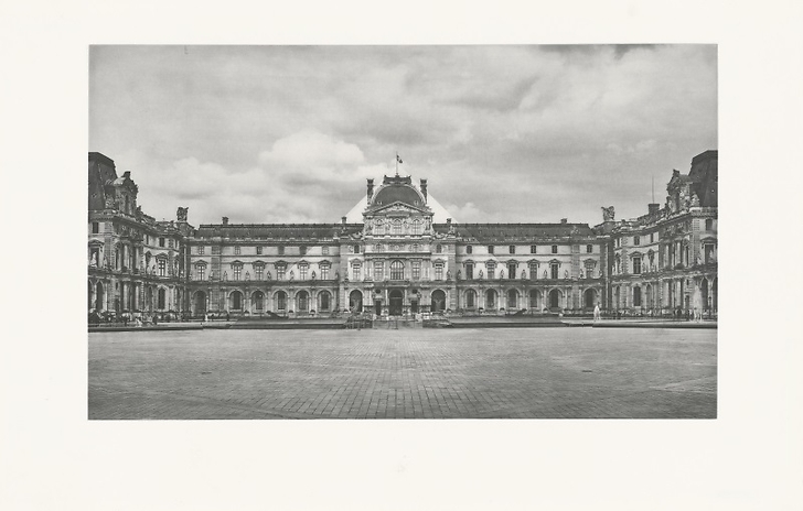 Estampe Le Louvre revu par JR, 20 juin 2016 © Pyramide, architecte I.M. Pei, musée du Louvre, Paris, France (Noir et blanc)