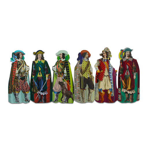 6 Bookmarks accordeon Musketeers