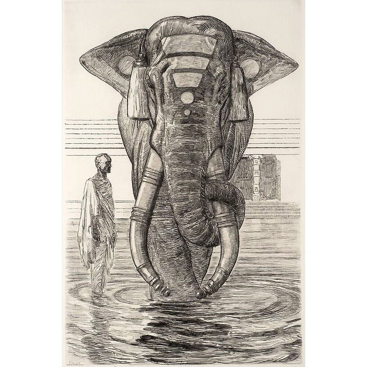 Elephant of Siva temple (British India) - Paul Jouve