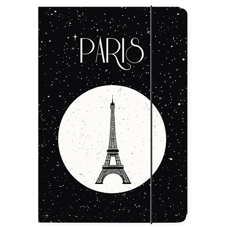 Folder 25 x 35 cm Paris Glitters