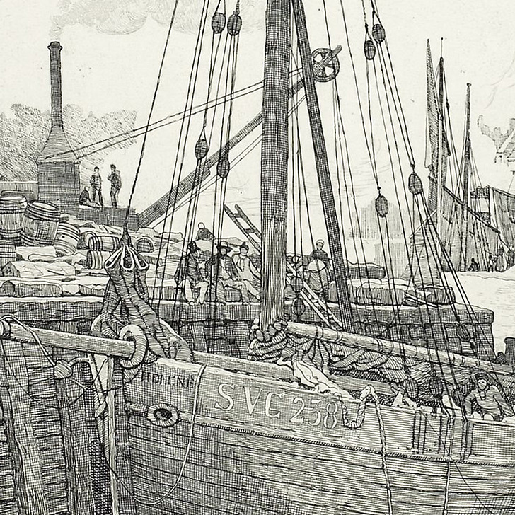 Grande barque à Saint-Valéry-en-Caux - Emile-Frédéric Nicolle