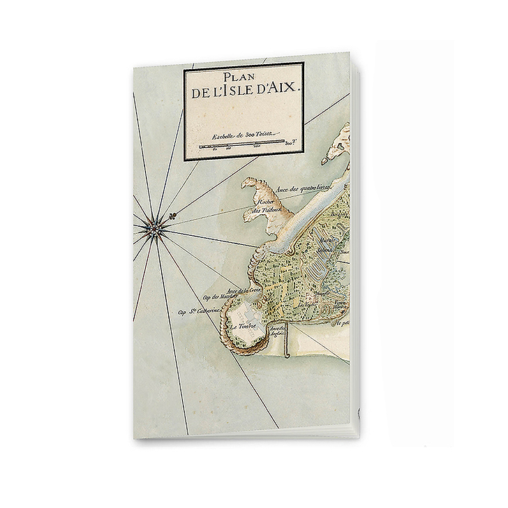 Map of isle of Aix - Small notebook