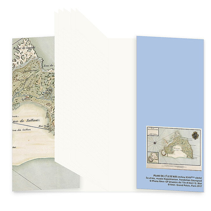 Map of isle of Aix - Small notebook