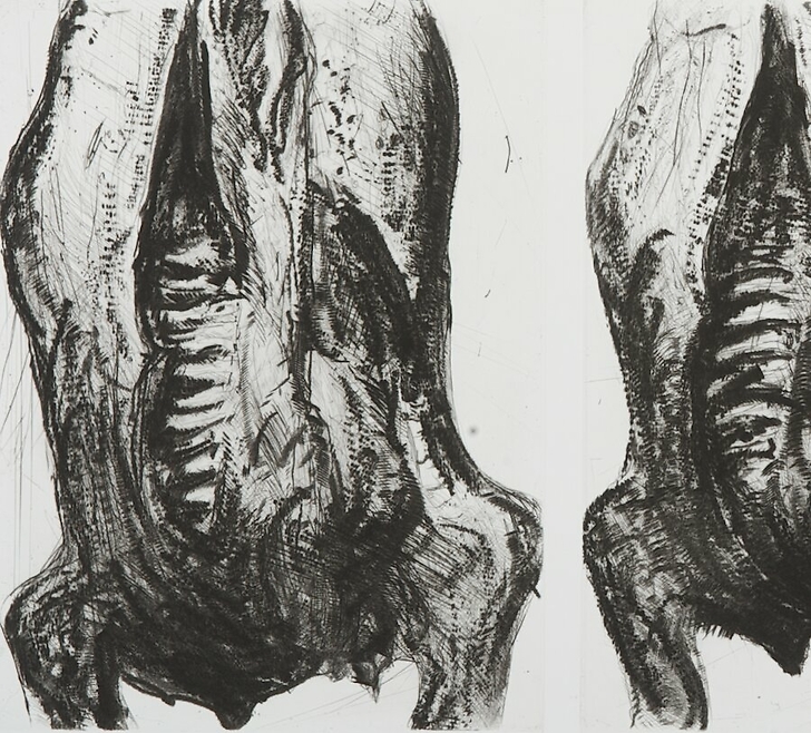 Estampe Carcasses - Philippe Cognée