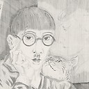 Self-portrait of the artist with a cat - Foujita