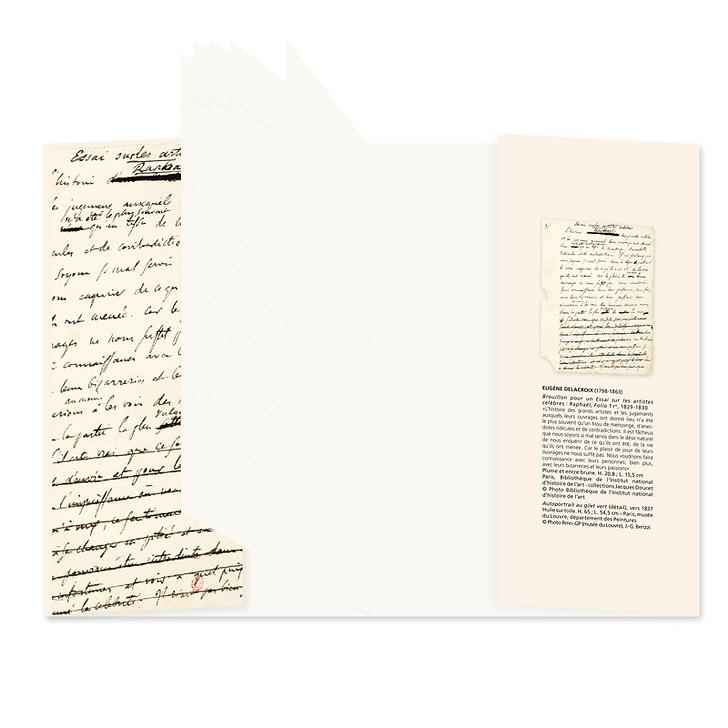 Cahier - Delacroix "Autoportrait au gilet vert"