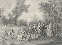 L'Eté ou La Danse - Nicolas Lancret (B&W)